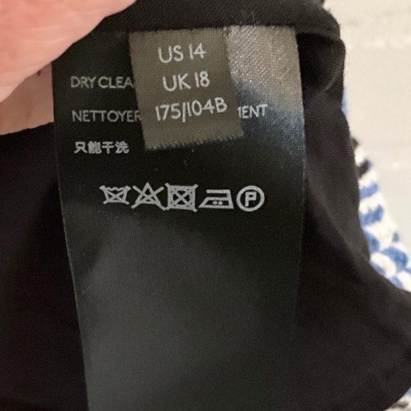 Anthropologie x Maeve Mini Pencil Skirt Plaid Pockets Academia Blue Black Sz 14 - Picture 9 of 16